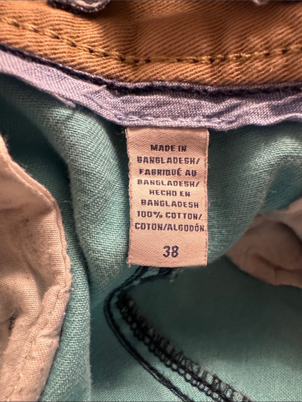 Izod Navy Shorts with Teal Flamingo Embroidery - Picture 4 of 5